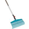 Gardena Rastrello combisystem: rastrelliera in plastica di alta qualità, delicata sul prato, manico in legno in legno certificato FSC 100 per cento, larghezza di lavoro 43 cm (3020-23)