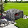 Arnusa - Garage per robot tosaerba in aspetto pietra, tettoia per carport, design a roccia, copertura 58x72x51 cm, in poliresina grigia