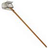 Zepre Rastrello Telline in Inox 10 Denti, Manico in Legno da Cm. 180 Largh. 30 cm. Prof. 20 cm.