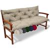 Beautissu Cuscino con Schienale Flair BR 100x50x50cm per panchine - Cuscino Lungo e Imbottito con spalliera - Beige