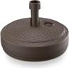 DIKEL Supporto per ombrellone, diametro 39 cm, riempibile con acqua o sabbia, 12 l, robusto supporto per ombrellone in plastica resistente alle intemperie, stabile base per ombrellone per terrazza