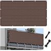 XUEDNGM Copertura per Balcone 70 x 320 cm per Privacy - Facile da Installare Leggermente Trasparente Telo Copertura Frangivento Tenda Vela Ombreggiante con Occhielli per Balcone Giardino, Marrone