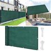 SUNLIMEI Tenda a Vela 90 x 180 cm Schermo Privacy Recinzione Copertura Protezione Privacy, Protezione UV con Occhielli, Fascette per Recinzione, Ringhiera, Verde Scuro