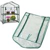 Restokki Copertura Di Ricambio Per Serra Con Tenda A Zip - Pvc Trasparente 69X49X92 Cm Per Protezione Piante Da Giardino Dal Freddo E Dalla Pioggia (Senza Telaio)