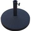 Yellowshop - Base Ombrellone Circle da Esterno Pesante Resina 14 kg, Diametro 49 cm, Altezza 32 cm, Supporto per Ombrelloni da Giardino, Terrazza o Balcone, Nero Opaco