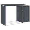 Camerina Capanno per Legna Antracite 245x98x159 cm in Acciaio Zincato,Casa e Giardino,Prato e giardino,Vita all'aperto,Strutture da esterno,Casette da giardino(SPU:46295)