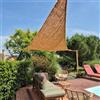 Le Filet de Camouflage Tenda parasole in fibra di cocco, protezione solare ecologica, diverse misure e forme triangolare, terrazza, giardino, pergolato (Sable, 3x4x5m, Triangolare)
