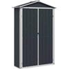 vidaXL Capanno da Giardino Antracite 116x45x175cm in Acciaio Zincato
