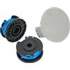StarRing 3/6 pezzi di ricambio per bobine e copertura per bobine per tosaerba Karcher LTR 18-30, bobina e bobina di filo Ry124 2.444-016.0, set di bobine per tosaerba elettrico (3 pezzi)