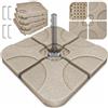 KESSER® Supporto per ombrellone 4 pezzi Peso dell'ombrellone Supporto per ombrellone con base a croce Capacità 60 litri / 80 kg Riempibile con acqua o sabbia Include connettori in metallo Supporto per