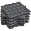 Sobuy Piastrelle da Giardino 15 Pezzi Pavimento per Esterno Ad Incastro Mattonelle per Esterno Antiscivolo per Balcone e Giardino Grigio 30.5x30.5x2 cm SDA14-HG