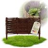 Floranica 1 pezzo Recinzione in vimini 30 cm x 40 cm - Staccionata da giardino intrecciata Palizzata Recinzione naturale Bordo aiuola