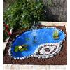 Giardini d'Acqua Laghetto da Giardino Termoformato in Plastica Azzurro - Modello Nemi Vasca Preformata per Laghetto Ornamentale - 180x100x36 cm - capacità 270 L
