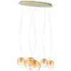 Ideal Lux MAPA CLEAR LAMPADARIO SOSPESO IN VETRO AMBRA SFUMATO 5 LUCI ATTACCO E27