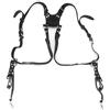 HERCHR Doppia tracolla per fotocamera, tracolla in pelle Accessori per fotografia Comodo giubbotto di sicurezza con clip con fibbia per il trasporto quotidiano delle fotocamere (Spalle: nere)