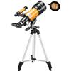 Generic Telescopio astronomico monoculare portatile Telescopio monoculare con treppiede, telescopio zoom professionale per bambini principianti adulti