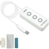 Denash Tastiera Personalizzata USB, Mini Chiave a 3 Tasti per la Pasta di Copia 'ufficio di Gioco con Assorbimento Magnetico, Funzioni Multimediali, Riconoscimento Touch Dot Braille, (HK33UBM Black)
