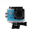 DIGNIFE Action Camera, 4K Ultra. HD Mini Action Camera, Schermo da 2,0 Sport WiFi DV. Fotocamera, fotocamera impermeabile subacquea, telecamere del casco for motocicli(Blauw)