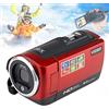 0℃ Outdoor 16MP Videocamera Camcorder Videocamera in Diretta Streaming con 16x Zoom Ottico 2.7 Ips Screen HD Videocamera per la Registrazione Video, Ricodifica e Supporti di Memorizzazione,Rosso