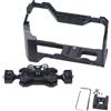 Generico Compatibile for FUJIFILM X-T4 Gabbia completa for fotocamera Combo adattabile con impugnatura superiore Supporto for pattino freddo Fori for treppiede con filettatura multipla(W 1 4 Magic Arm)