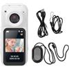 Denash Action Camera 1080P, Videocamera Indossabile POV con Registrazione Magnetica delle Dimensioni di un Pollice con un con Design Ruotabile a 180 Gradi, per Vlogging Sportivo da (WHITE)