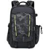 ZHFGJKSO Zaino fotografico in tela, borsa for fotocamera reflex di grande capacità con doppio scomparto for uso esterno(Green)