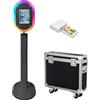 NEWESGOGO Photo Booth compatibile con iPad Tablet 10,2-13 Selfie Station Shell Stand Protable iPad Photo Booth Machine con custodia per feste e matrimoni (nero, macchina+stampante)