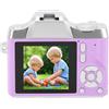 Annadue Fotocamera Digitale, Fotocamera per Vlogging da 48 MP con Messa a Fuoco Automatica con Zoom 18x e Stabilizzazione Elettronica Dell'immagine, Videocamera Compatta Inquadra e (PURPLE)