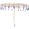 Healeved Ombrello Elegante in Legno e Seta Blu, per Fotografia e Danza | Oggetto Decorativo Giapponese, Finitura Curata, Bella Presenza Visiva, Uso Domestico e Feste