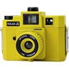 Holga 120GCFN - Fotocamera a pellicola Lomo di medio formato con lente in vetro e flash, colore: Giallo