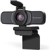 Amcrest Webcam PC Zoom Skype sAMZcuj-071, 1080p, 70° Angolo di Visione, Microfono Integrato, USB 2.0 Plug & Play
