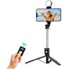 Generic Treppiede per selfie stick estensibile, selfie stick per telefono | Treppiede per selfie stick per telefono | Selfie Stick con rotazione dello schermo a 360 gradi per guardare programmi TV