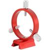 LQYXGS Accessori per telescopio Set di anelli guida da 60 mm, anello guida astronomico a tre punti, 1 piastra, 1 anello, 4 viti, colore rosso e nero(Red)