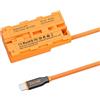 HangTon Batteria fittizia da 9 V PD USB-C a NP-F970 570 550 per monitor Feelworld Viltrox Portkeys Atomos, trasmettitore video wireless, luce di cattura, BMPCC 6K Pro, 60 cm