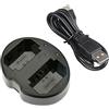 TECKEEN NP-FZ100 Dual Slot Micro USB 5V-2A Fotocamera Caricabatteria Adattatore per Sony ILCE-9 A7M3 A7R3A9