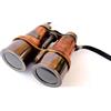 RK NAUTICAL INSTRUMENT Binocolo vintage in ottone nautico, 12,7 x 11,4 cm, finitura anticata con involucro in pelle, telescopio fatto a mano