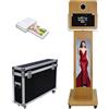 PAAFNN Macchina fotografica con specchio touch screen e schermo LCD diviso Photo Booth stazione selfie Shell Stand Photobooth macchina per eventi (Machine+Mini stampante)