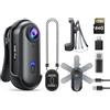 BOBLOV W4 - Mini fotocamera indossabile, con clip girevole a 360° e clip magnetica, 120 minuti per registrazione 1080p, facile da usare per lezioni, viaggi, passeggiate con animali domestici e
