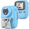 Generic Fotocamera portatile per bambini con stampa istantanea video digitale con 1080P ad alta risoluzione 18MP 2 3 pollici grande schermo divertenti cornici per foto marcatori adesivi di carta corda appesa