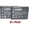 vhbw 2x batteria compatibile con Fujifilm FinePix T205, XP15, T550, T300, T210, XP22, XP10, T305, XP20, XP11 fotocamera (600mAh, 3,7V, Li-Ion)