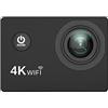 DIGNIFE Action Camera, Fotocamera d'azione piena HD 4K 3. 0fps. WiFi 2.0 Schermo impermeabile subacqueo Camera sportiva DV. Camera(Option 6,Noir)