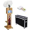 PAAFNN Macchina per cabina fotografica a ombrello, con specchio touch screen e schermo diviso LCD, stazione per selfie, supporto per eventi (Macchina e mini stampante)