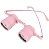 Plyisty Gruzi Binoculari Senza Mani per Concerti di Pesca, Manuale di Ingrandimento HD 10x Focus Focus Sugli Occhiali da Opera Liberi Binocoli, Telescopi Binocoli da Pesca 10x34 (PINK)