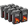 Absina 401005-8 - Batteria 6LR61 (9V) alcaline), 9 V, 8 pezzi