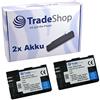 Trade-Shop 2 X Fotocamera ad alte prestazioni Li-Ion batteria per Canon EOS 5DS 5DS R 6d 60Da 70d 7d Mark II, Canon Battery Grip BG-E6