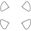 DJI N1560 Protezione Eliche Obsidian Edition P4 Pro, Part124, Nero Opaco