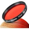 Astromania Filtro telescopico 2, filtro colorato planetario telescopio #21 | Per oculare telescopio astronomico da 5,1 cm, filtro colorato per telescopio, migliora il contrasto nell'osservazione
