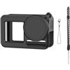 KAQNTUD Custodia protettiva in silicone per Action 5 Camera con collo e cinghie anti-smarrimento + copriobiettivo, kit di accessori 4 in 1