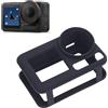 Plyisty Custodia in Silicone per Action Camera per Action 5 Pro, Custodia in Silicone per Fotocamera con Cordino, Custodia Morbida in Silicone Lavabile per Fotocamera per Accessori