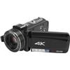 Goshyda Videocamera Digitale 4K, Touch Screen IPS da 3 Pollici 3MP Zoom Ottico 10x Videocamera Ruotabile a 180°, Fotocamera per da Viaggio Anti-vibrazione a 6 Assi